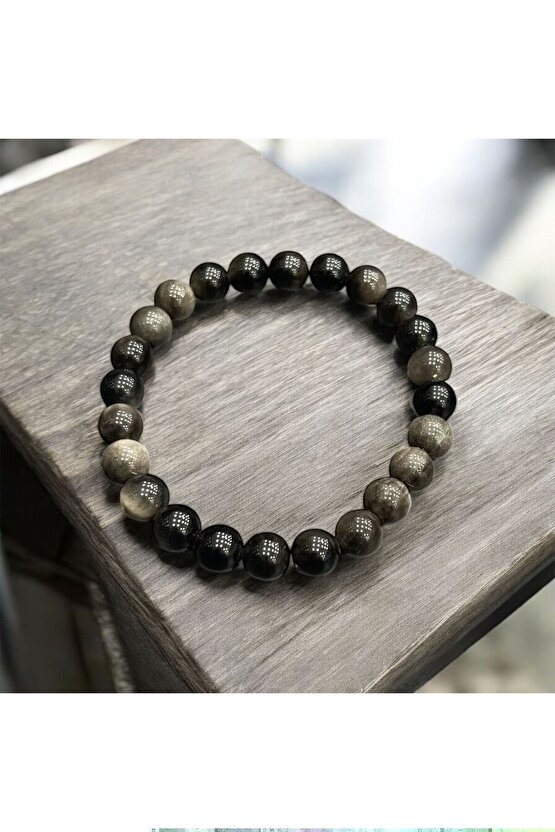 Obsidyen Doğal Taş 8mm Bileklik