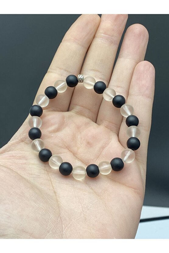 Kuvars ve Oniks Doğaltaş Bileklik