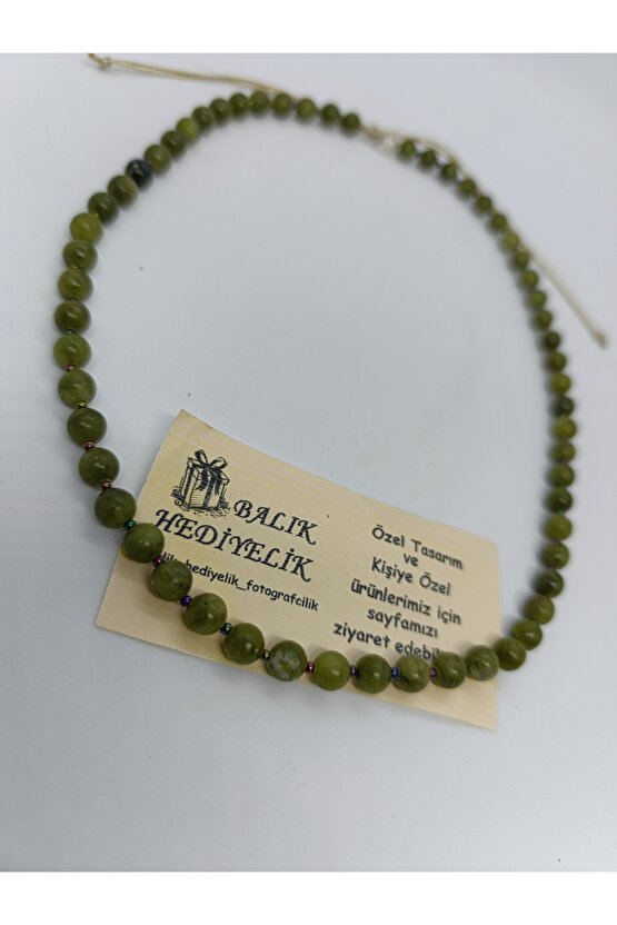 YEŞİM TAŞI KOLYE DOĞALTAŞ TASARIM KOLYE-1001