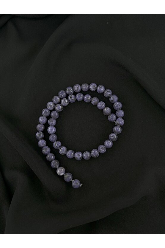 MOR JASPER DÜZ KESİM DOĞALTAŞ 8 MM DİZİ