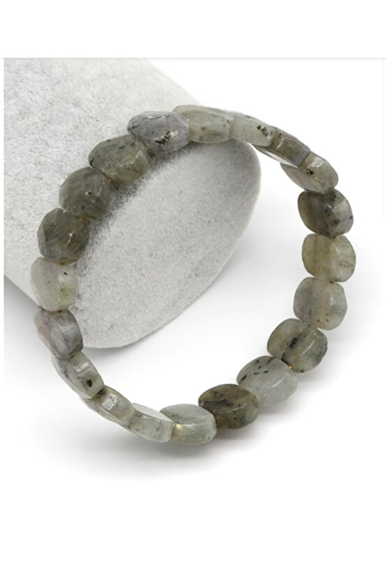 Gerçek Labradorit Taşı Doğal Taş Roleks Bileklik 20 Cm