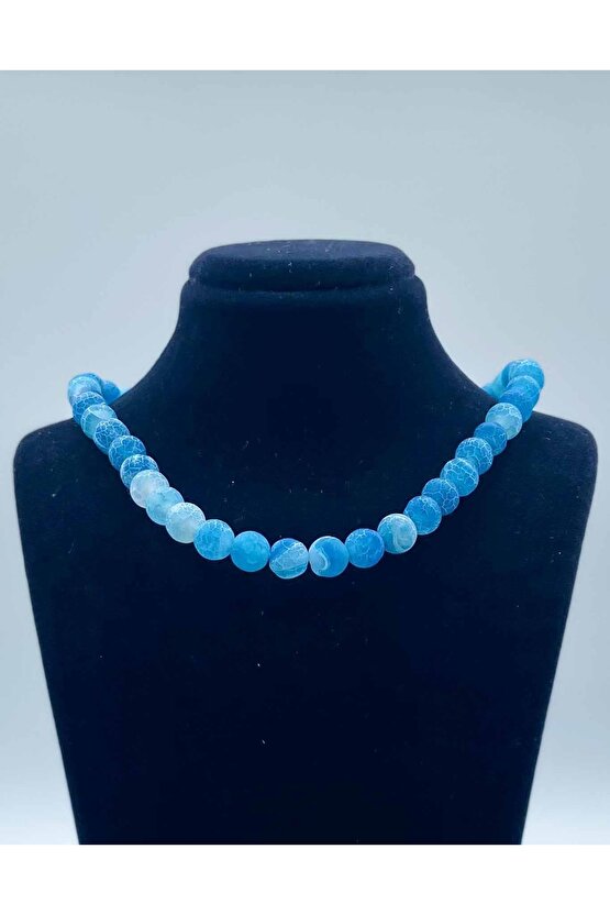 Akik Doğal Taş Kolye 8 Mm