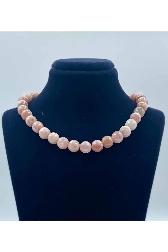 Güneş Taşı Doğal Taş Kolye 8 Mm Küre Kesim