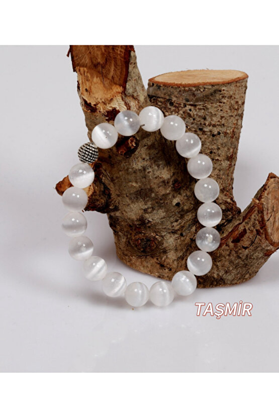 Selenit Taşı Bileklik 10 mm ( A Kalite )