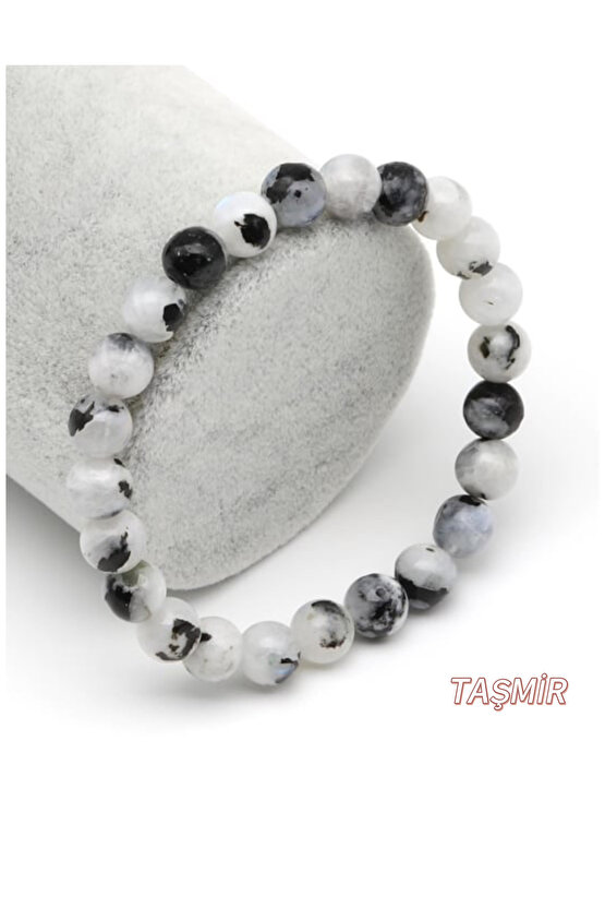 Ay Taşı Doğal Taş Bileklik 8 mm