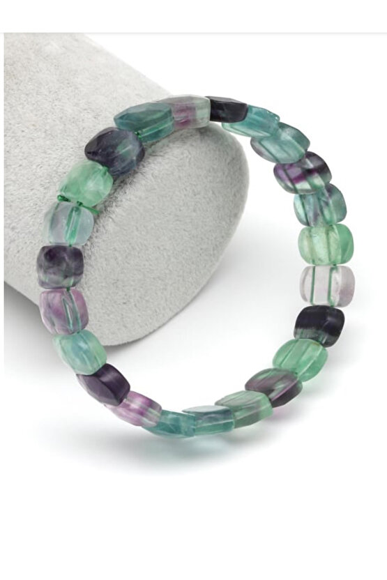 Florit Taşı Doğal Taş Roleks Bileklik 9 x 14 mm