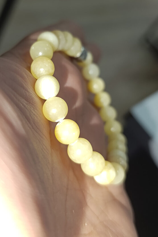 Aragonit Taşı 8 mm Natural Doğaltaş Bileklik