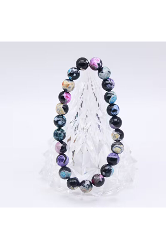 Ateş Akik Doğaltaş Bileklik – Enerji ve Canlılık Veren Çok Renkli Tasarım