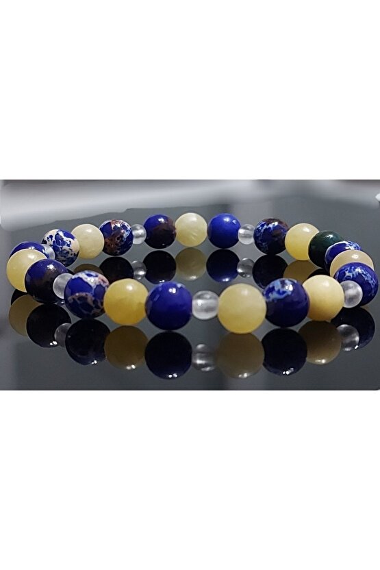 Doğaltaş Sarı Lacivert Bileklik