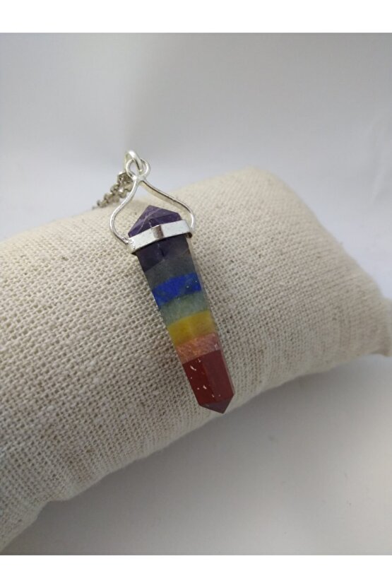 Çakra Taşı Kolye Pandül Şeklinde Doğaltaş Kolye