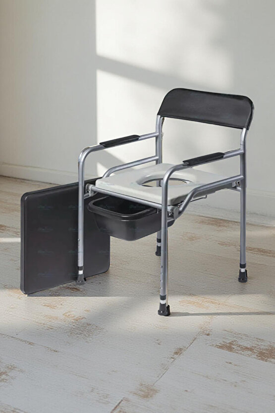 Hasta Yaşlı Tuvaleti Sandalyesi Seyyar Katlanabilir Klozetli Lazımlık Oturak Yükseltilebilir