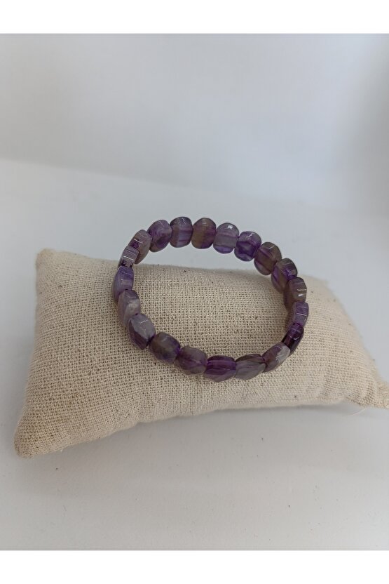 AMETİST TAŞI BİLEKLİK  ÖZEL KESİM DOĞALTAŞ BİLEKLİK-1082
