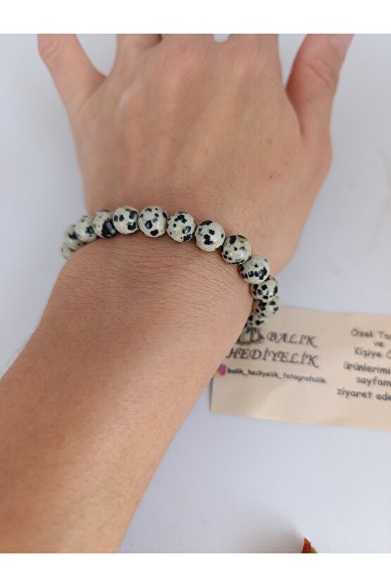 DOĞALTAŞ BİLEKLİK DALMAÇYALI JASPER TAŞI BİLEKLİK-1085