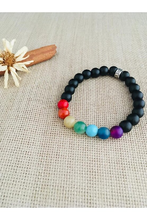 Doğaltaş 7 Çakra Oniks Bileklik