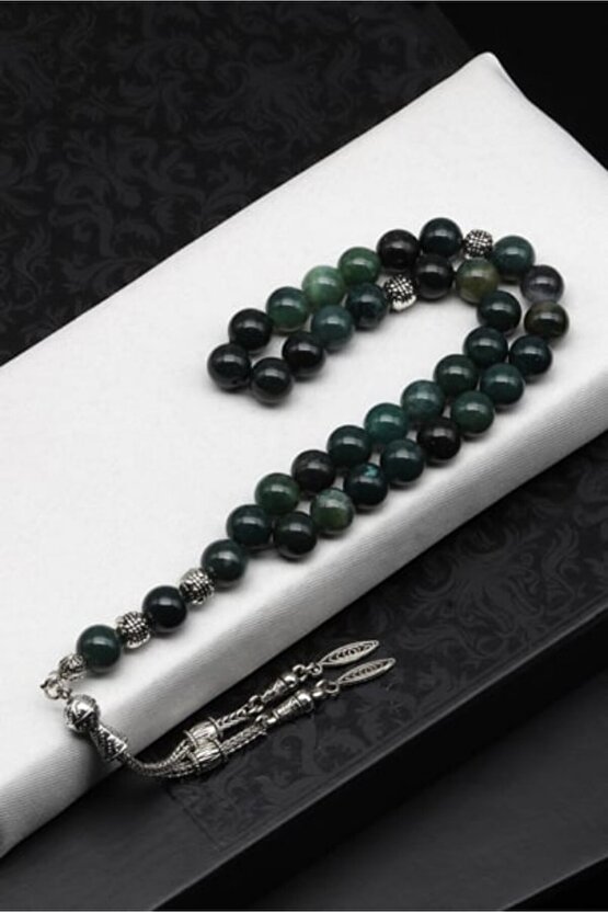 8 mm Yosunlu Akik dogaltaş Bileklik 100%100 serifikalı – Doğanın Enerjisi ve Huzurun Taşı