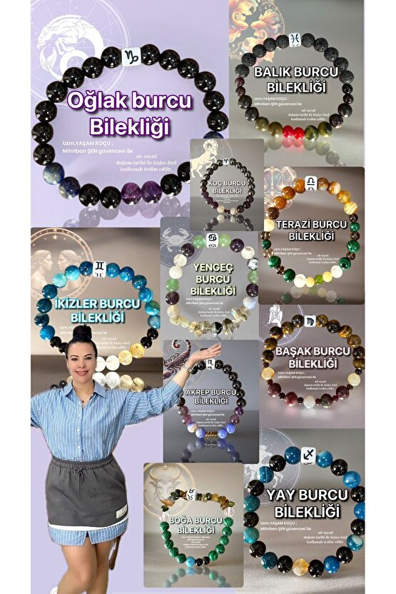 Doğaltaş Yay Burcu Bilekliği