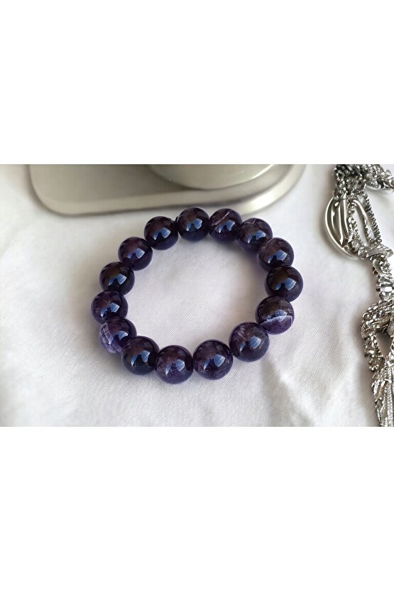 Dumanlı Kuvars Doğaltaş Bileklik 12mm