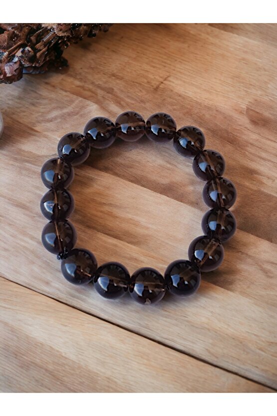 Dumanlı Kuvars Doğaltaş Bileklik 12mm