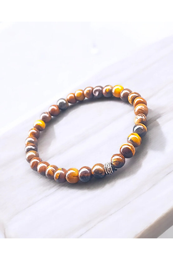 Doğal Taş Kaplan Gözü Taşı Bileklik