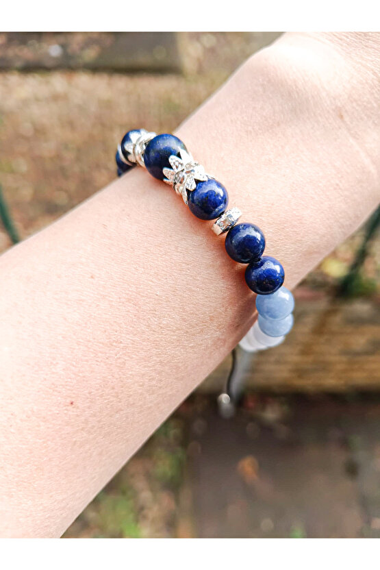 Doğal Taş Lapis&kuvars Taşı Bileklik