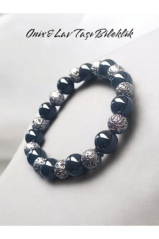 Doğal Taş OnixLav Taşı Bileklik  1210 mm