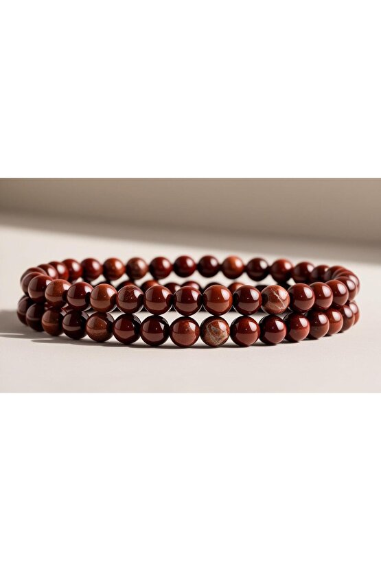 Jasper doğal taş bileklik 8mm özel tasarım