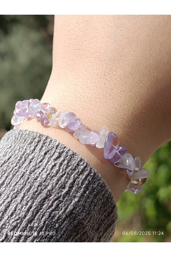 Ametrin Kırık Doğaltaş Kadın Bileklik