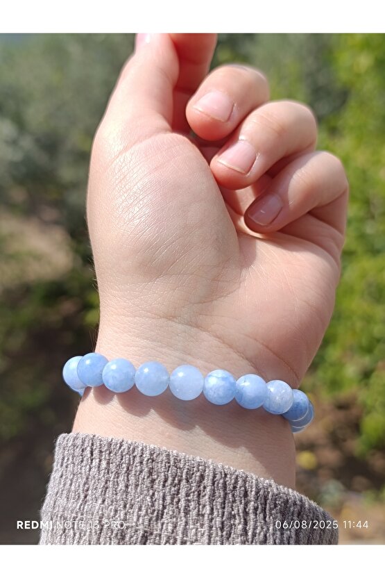 Mavi Kuvars Doğaltaş Kadın ve Erkek Bileklik
