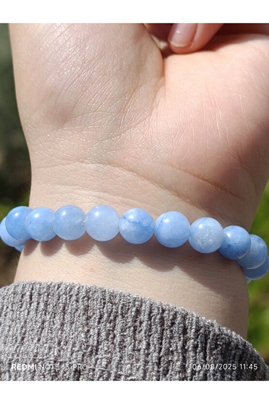 Mavi Kuvars Doğaltaş Kadın ve Erkek Bileklik
