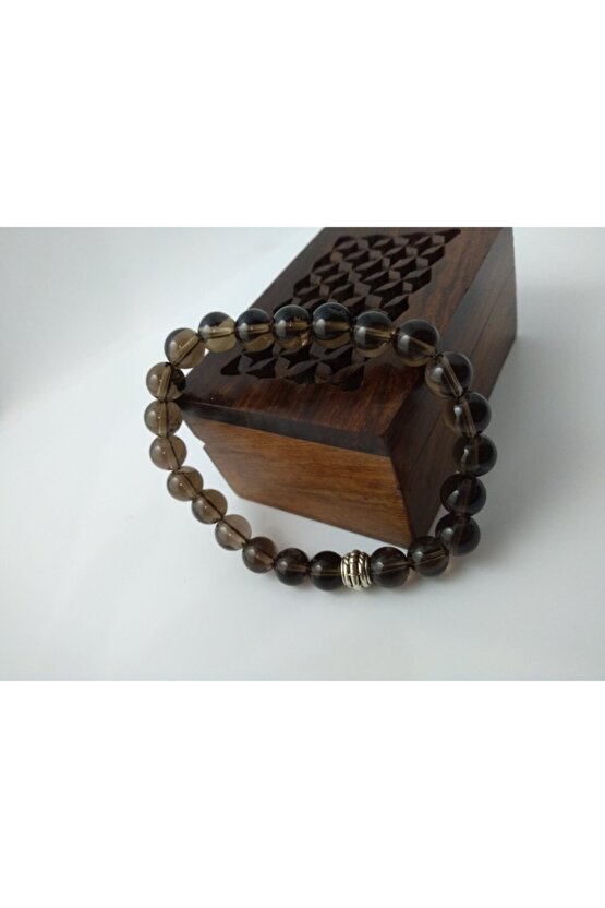 Dumanlı Kuvars Taşı Bileklik  Doğaltaş Unisex Bileklik