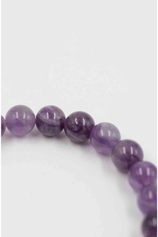 Ametist Taşı Doğaltaş Bileklik 8 Mm