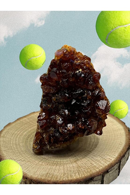 SİTRİN JEOT Ham Doğal Taş Mineral (sertifikalı)(para taşı)(Bereket taşı