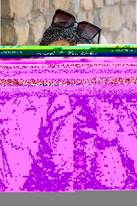 Beyaz Siyah Puanlı Büzgülü Hazır Şal