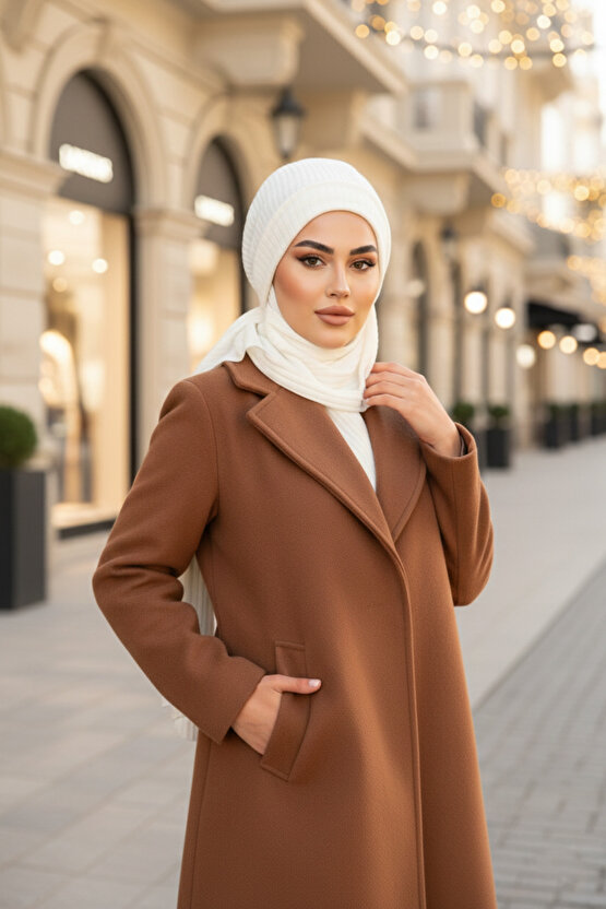 Beyaz Fitilli Tesettür Bere