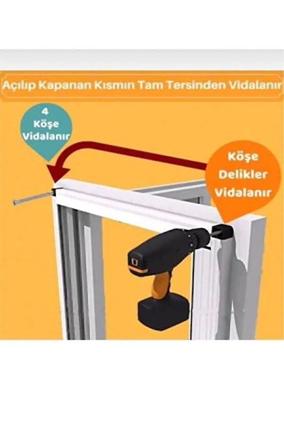 Akordiyon Sürgülü Plise Sineklik 100-220 (BEYAZ,ANTRASİT GRİ,KAHVERENGİ)