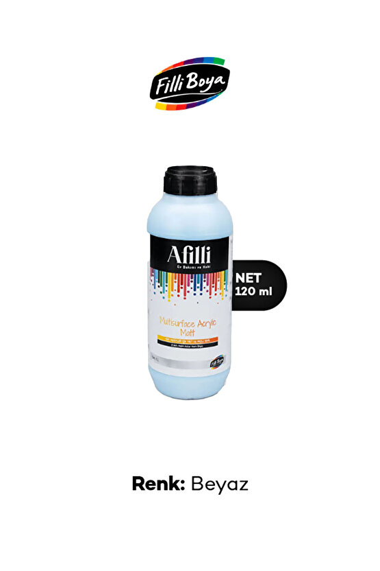 Afilli Multisurface Akrilik Mat 120 ml - Beyaz