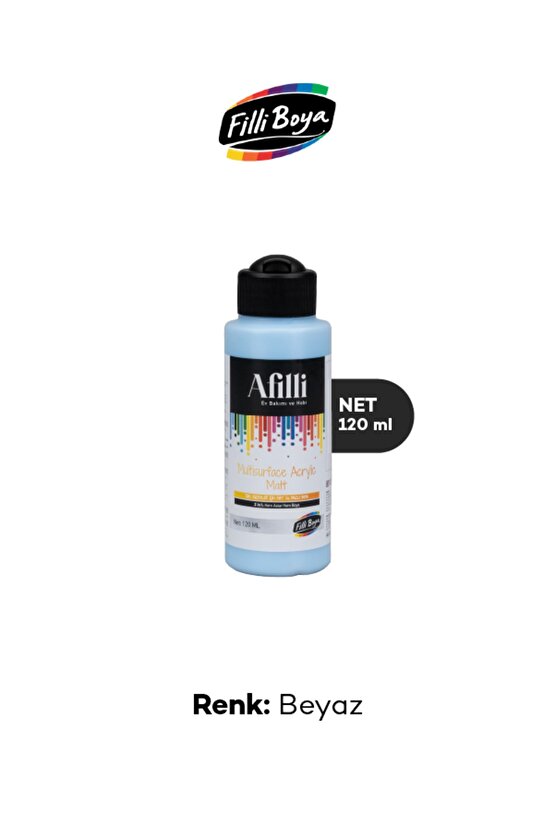 Afilli Multisurface Akrilik Mat 120 ml Beyaz