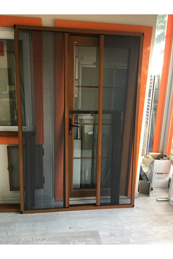 pileli plise sineklik 60x120