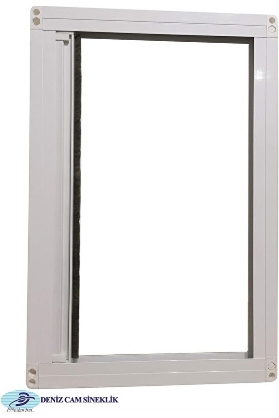 Pileli Plise Sürgülü Akordiyon Katlanır Pencere Sinekliği 0-70 Cm En 0-140 Cm Boy