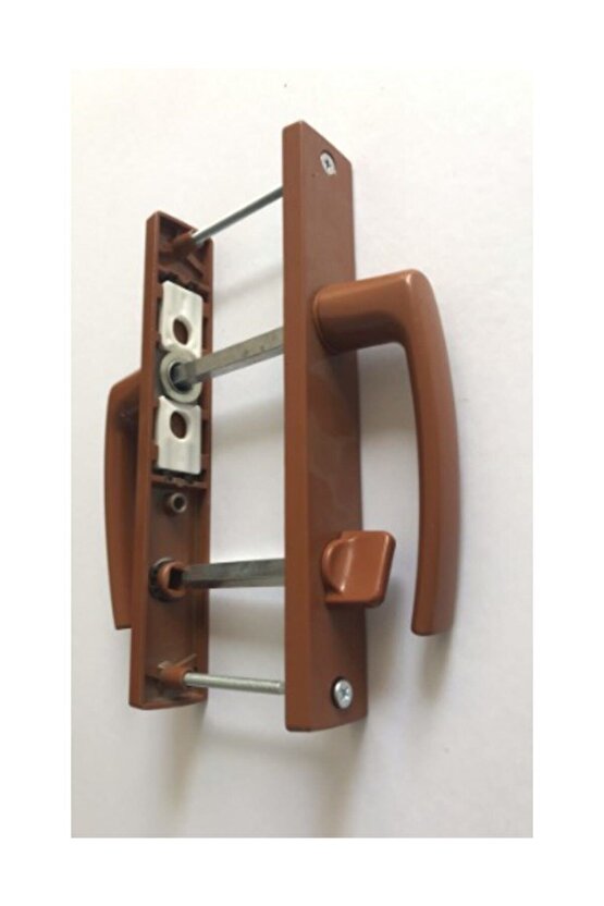 Dekoratif Pilastik Doğrama Wc Kolu Kahverengi - Kapı Kolu