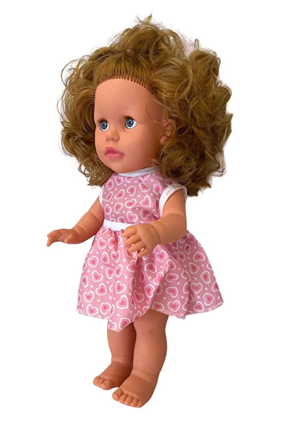 Sakura Kutulu Türkçe Konuşan Kahverengi Saçlı Et Bebek Oyuncak (35 CM)