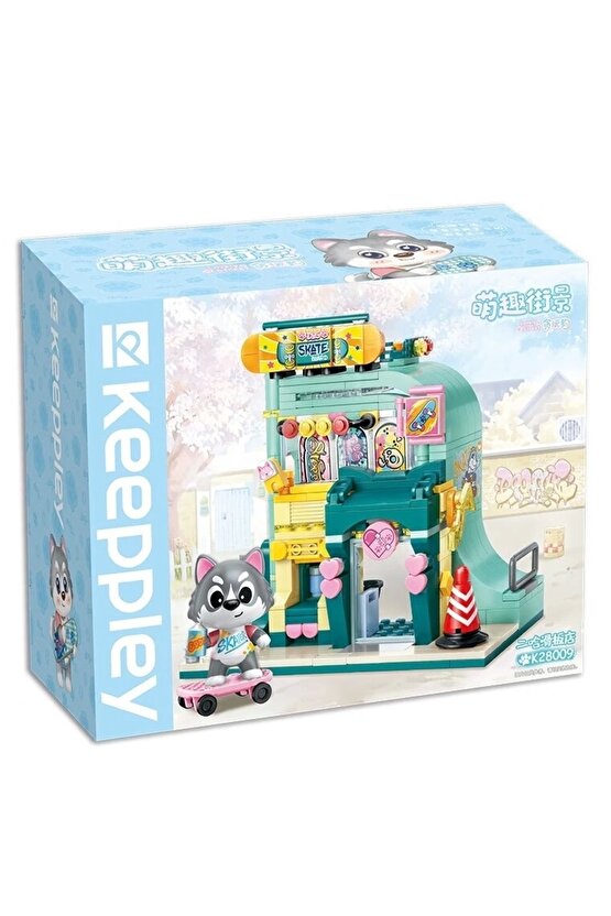 Mikro Blok Kaykay Dükkanı 344 Parça - Lego Setleri - Keeppley Mini Lego - Keeppley Lego - Mikro Blok