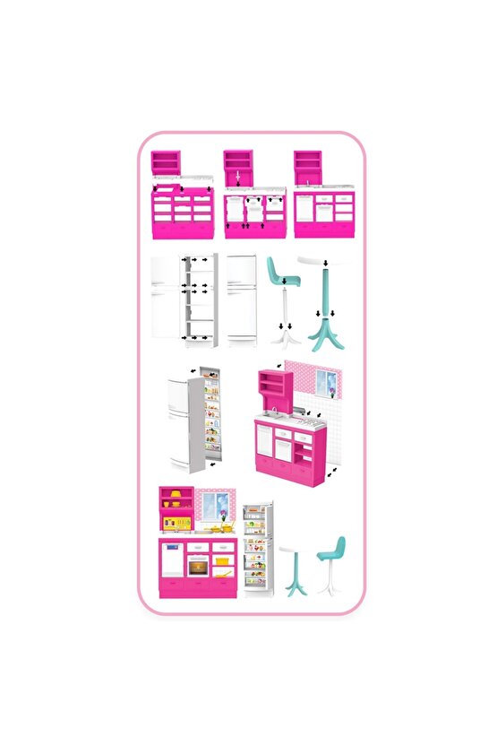 Lindanın Mutfağı - Mutfak Oyuncak - Mutfak Seti - Barbie Mutfak Seti