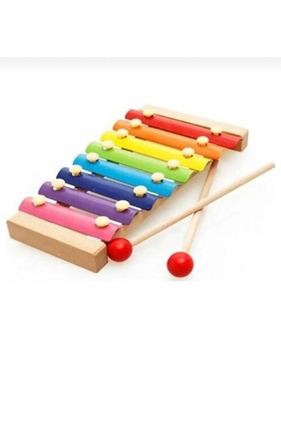 Eğitici Ahşap Ksilofon 8 Nota 8 Ton 25 Cm - EGC-236