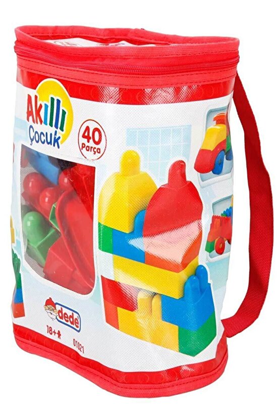 Askılı Çantada Ilk Yapı Oyuncaklarım 40 Prç Büyük Yapı Oyuncak Blokları 01021
