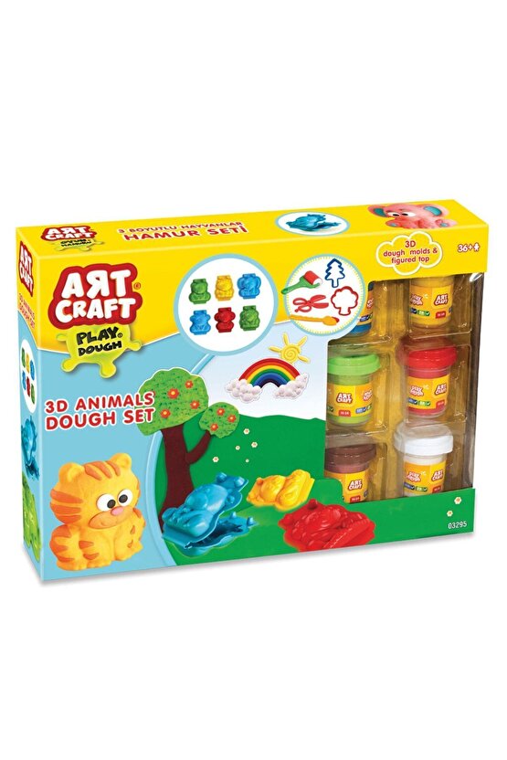 3 Boyutlu Hayvan Hamur Seti - Oyun Hamuru Seti - Hamur Setleri - Hamur Kalıpları