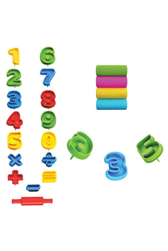 3d Rakamlar Hamur Seti (200 Gr.) - Oyun Hamuru Seti - Hamur Setleri - Hamur Kalıpları