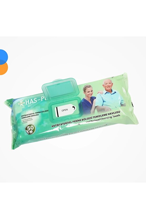 Haspet Antibakteriyel Vücut Temizleme Havlusu 50li Paket Kapaklı - 1 Paket