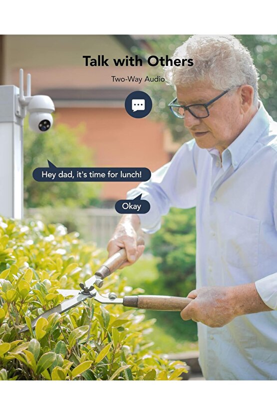 Sensörlü, Dış Mekan Akıllı Güvenlik Kameras, Elektrikle Çalışır, Su Geçirmez, Telefonla İzlenebilir