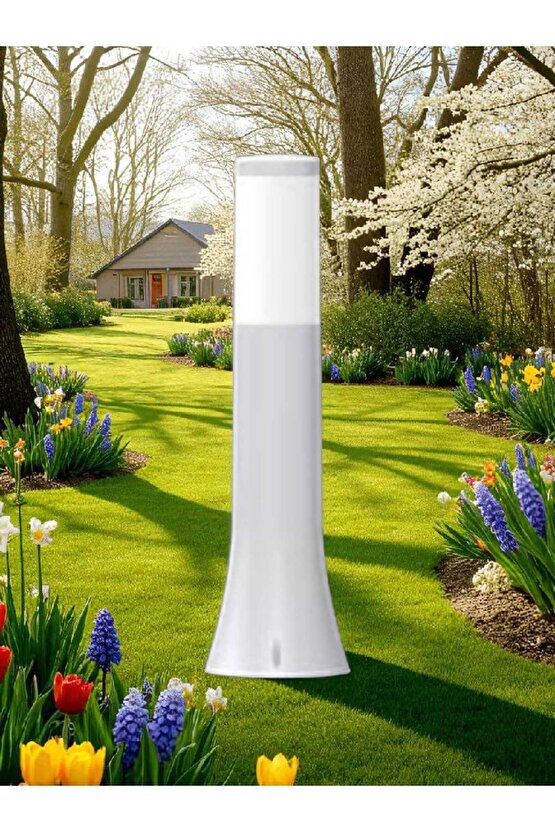 54 Cm, Plastik Gövde E27 Duylu Set Üstü Bahçe Armatürü, Elektrikle Çalışır Kaliteli Bahçe Apliği